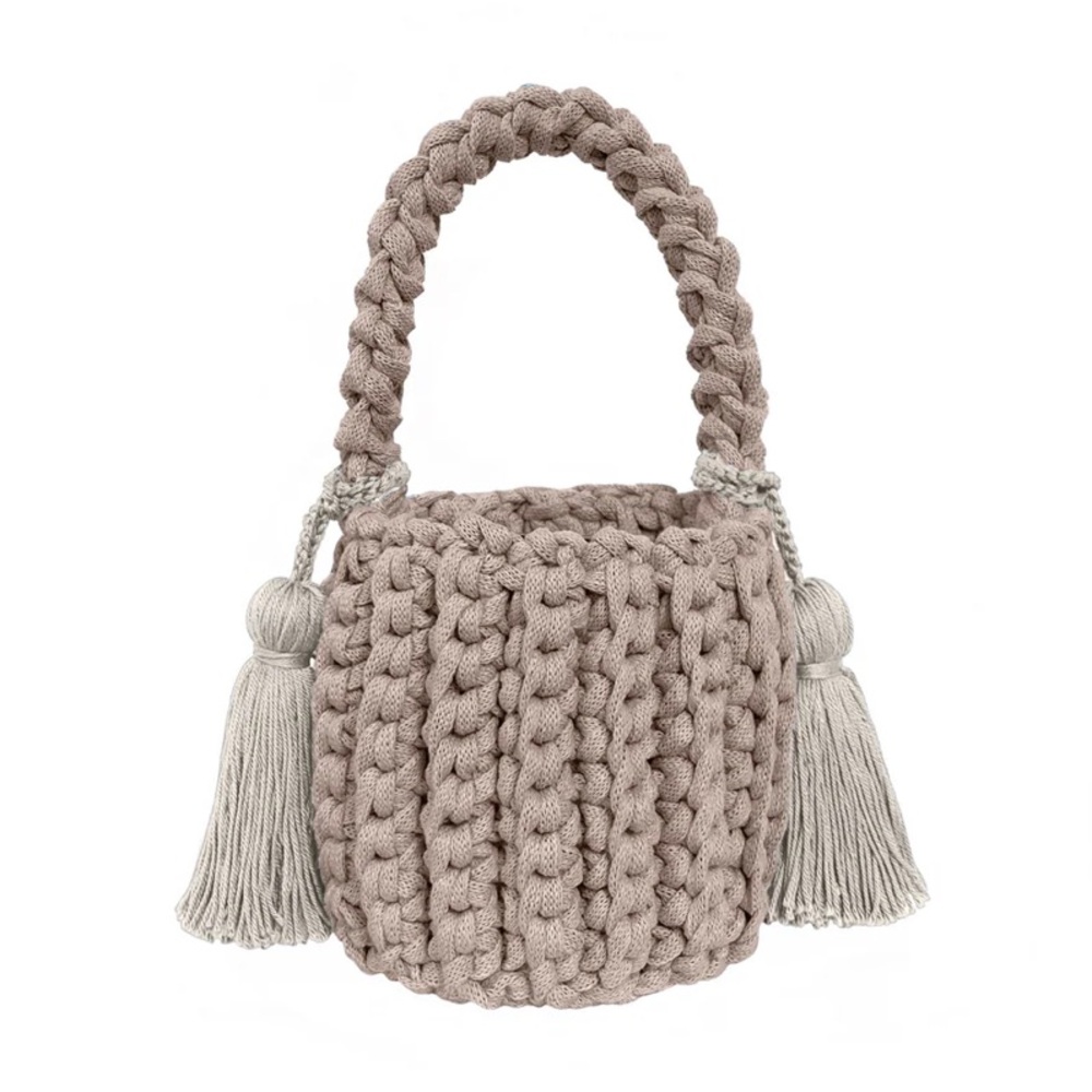 Binge Amalfi Handcrafted Tan Woven Bag